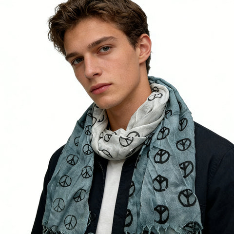 2pcs Understated Elegance Subtle Pattern Scarf Grey Printed Scarf,vacation,daily Life,evening Party,Office Appropriate Subtlety For Women Men