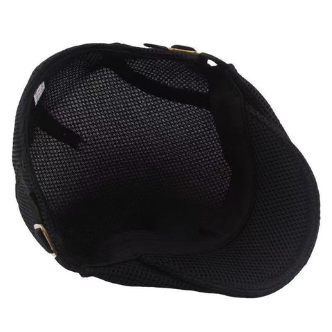 Womens Korean-style Trendy Beret Sun Hat Mens Solid-color Marching Cap