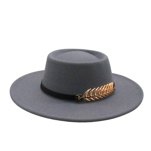 Retro AutumnWinter Wide-Brimmed Wool Jazz Hat