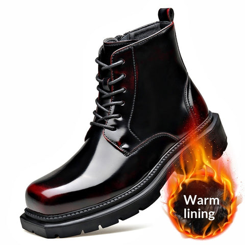 Insulated Boots With A Side Zipper Feature A Thick Sole