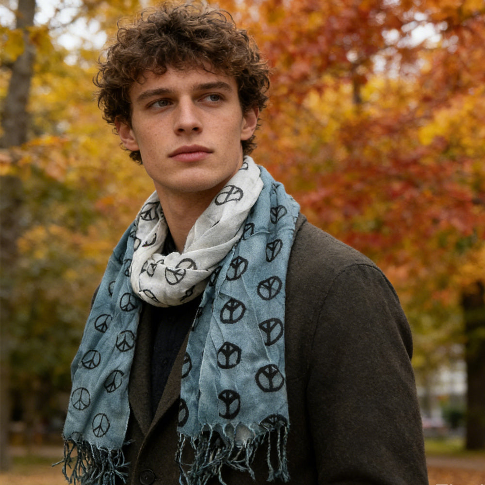 2pcs Understated Elegance Subtle Pattern Scarf Grey Printed Scarf,vacation,daily Life,evening Party,Office Appropriate Subtlety For Women Men